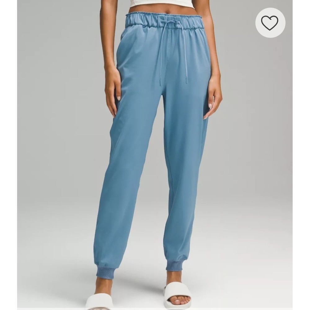 Women's Light Blue Drawstring Jogger Pants